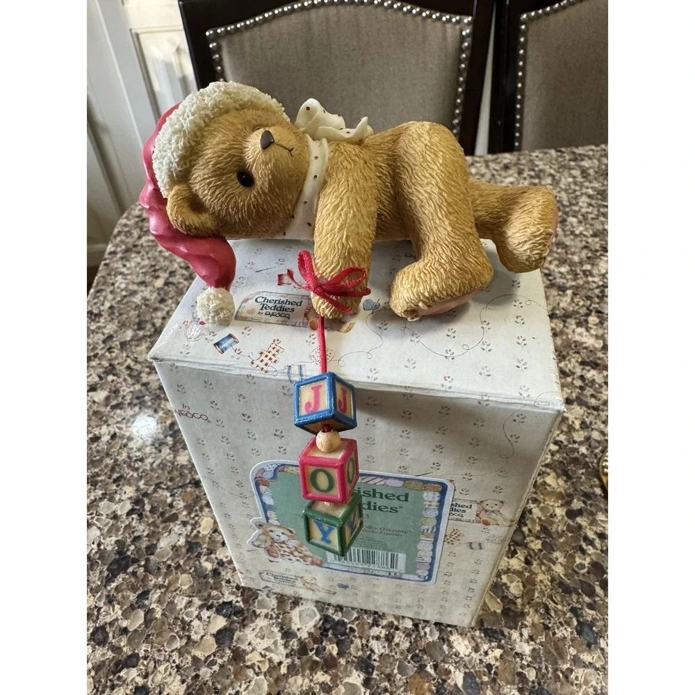 Cherished Teddies‎ 176133 JOLENE Dropping You Holiday Greetings Shelf Bear W/COA